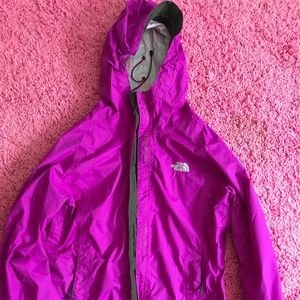 North Face magenta rain jacket